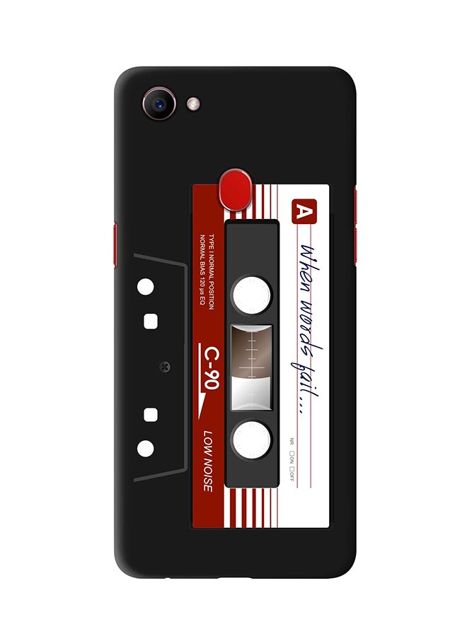Stylizedd - Matte Finish Slim Snap Basic Case Cover For Oppo F7 When Words Fail (Black Tape) - Image 1