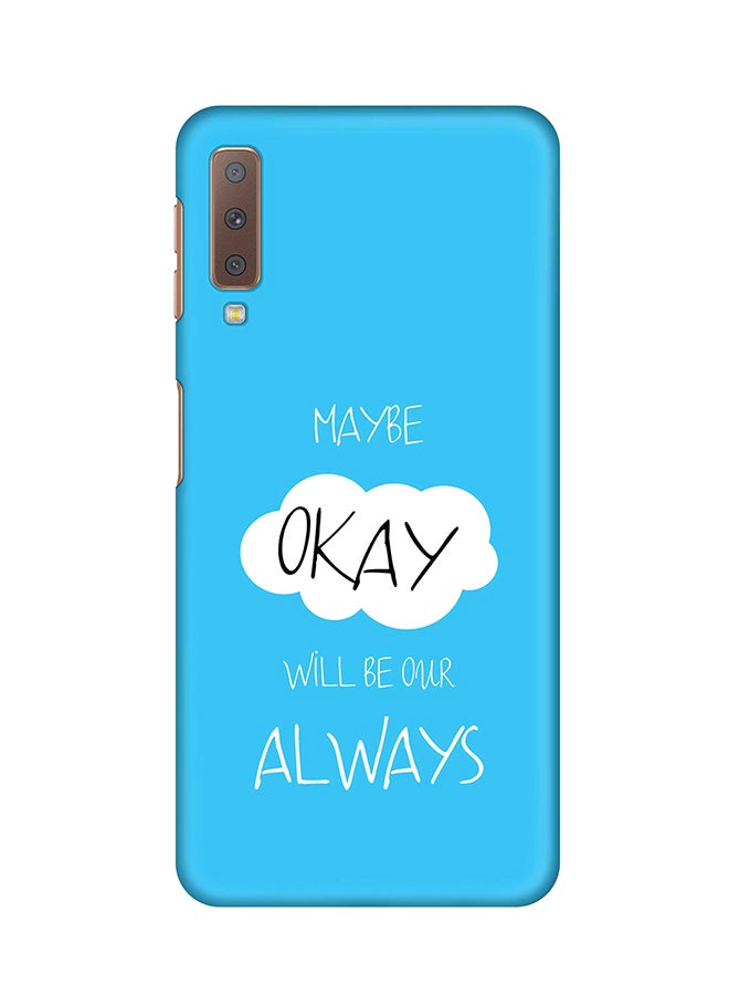 Stylizedd Matte Finish Slim Snap Basic Case Cover For Samsung Galaxy A7 (2018) Maybe Okay - Image 1