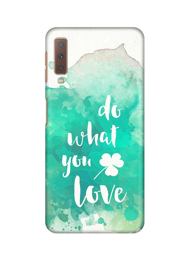 Stylizedd Matte Finish Slim Snap Basic Case Cover For Samsung Galaxy A7 (2018) Do what you love  - Image 1