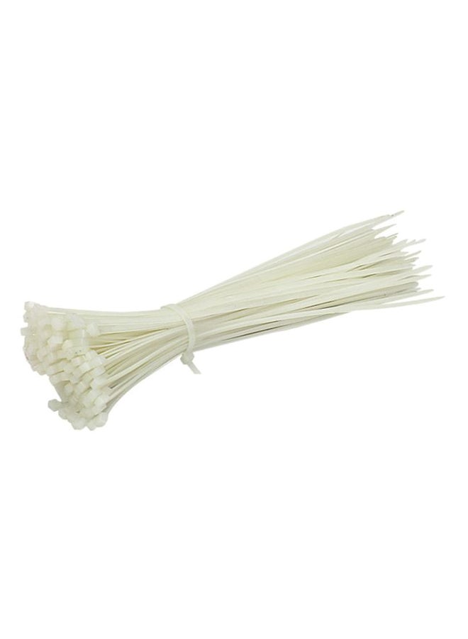 100-Piece Cable Tie White 150mm 