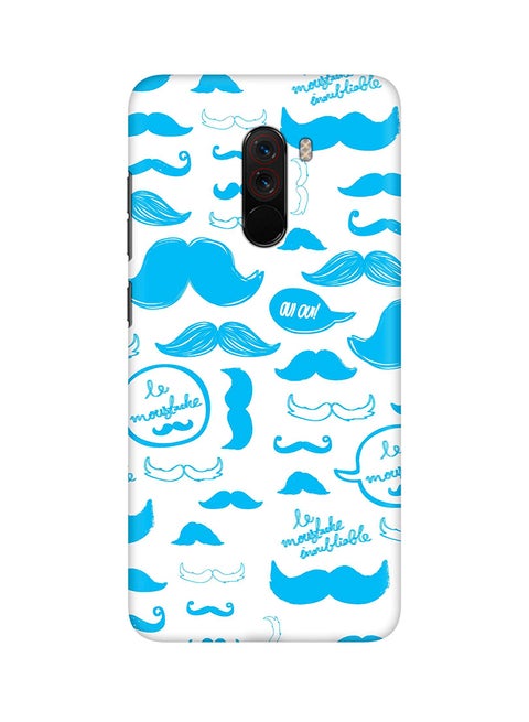 Matte Finish Slim Snap Basic Case Cover For Xiaomi Pocophone F1 Le Moustache
