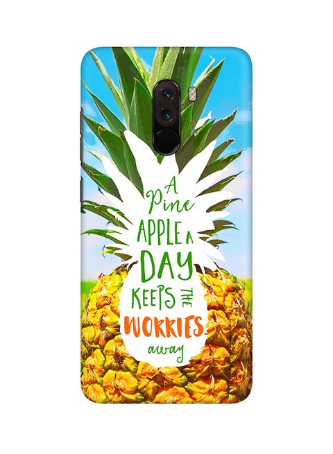 Matte Finish Slim Snap Basic Case Cover For Xiaomi Pocophone F1 Pineapple A Day