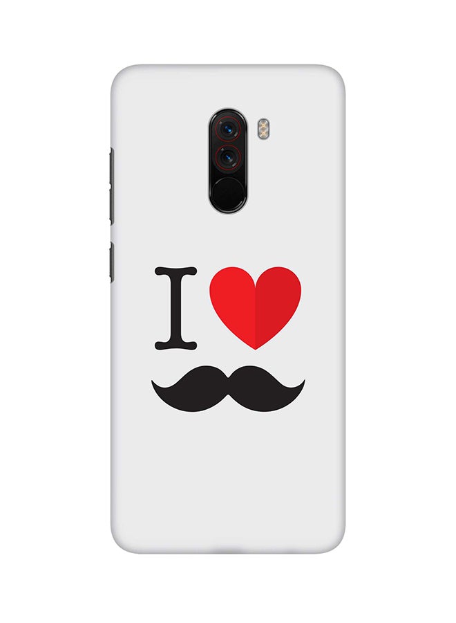 Stylizedd Matte Finish Slim Snap Basic Case Cover For Xiaomi Pocophone F1 I Love Moustache - Image 1