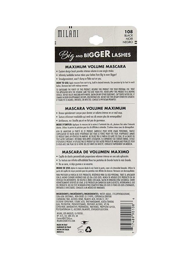 ميلاني ماسكارا بيج أند بيجر لاشيز لكثافة فائقة أسود - Image 3