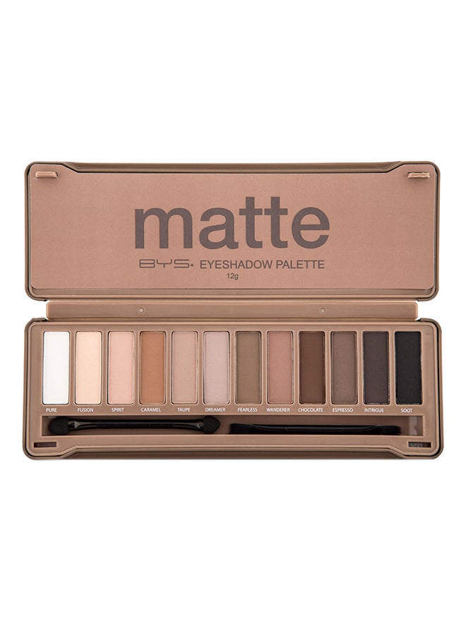 BYS 12-Colour Matte Eyeshadow Palette Multicolour - Image 1