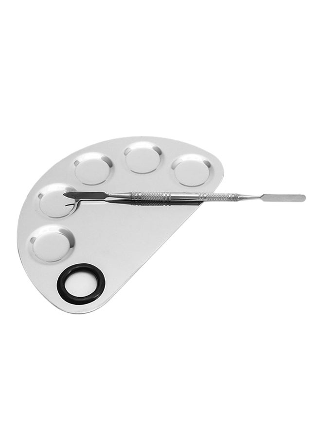 Yimart Makeup Palette With Spatula and Sandbag Silver - Image 1