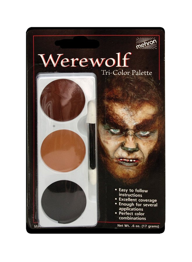 ميهرون لوحة بـ 3 ألوان للتنكر بشخصية المستذئب بني داكن/ بني فاتح/ أسود - Image 1