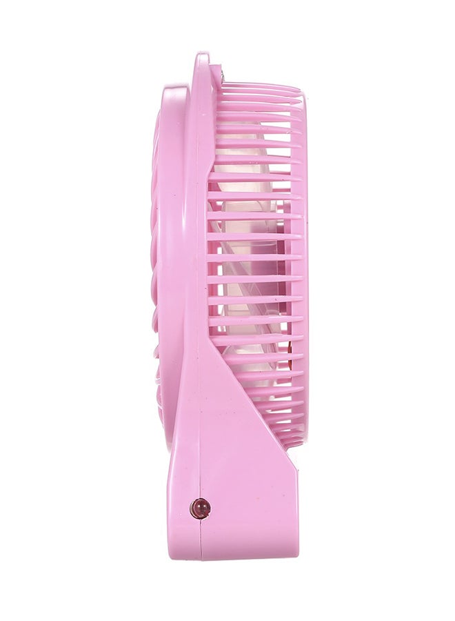 مروحة صغيرة محمولة بمنفذ USB وضوء LED بثلاث سرعات H21004P وردي - Image 3