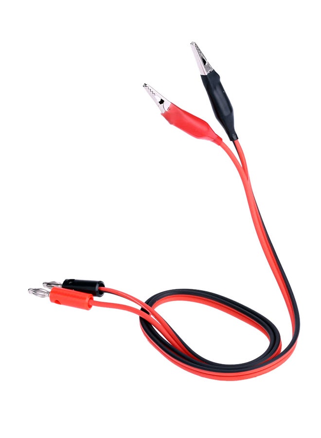 Banana Plug To Alligator Clip Power Supply Cable Black/Red 80centimeter  - Image 1