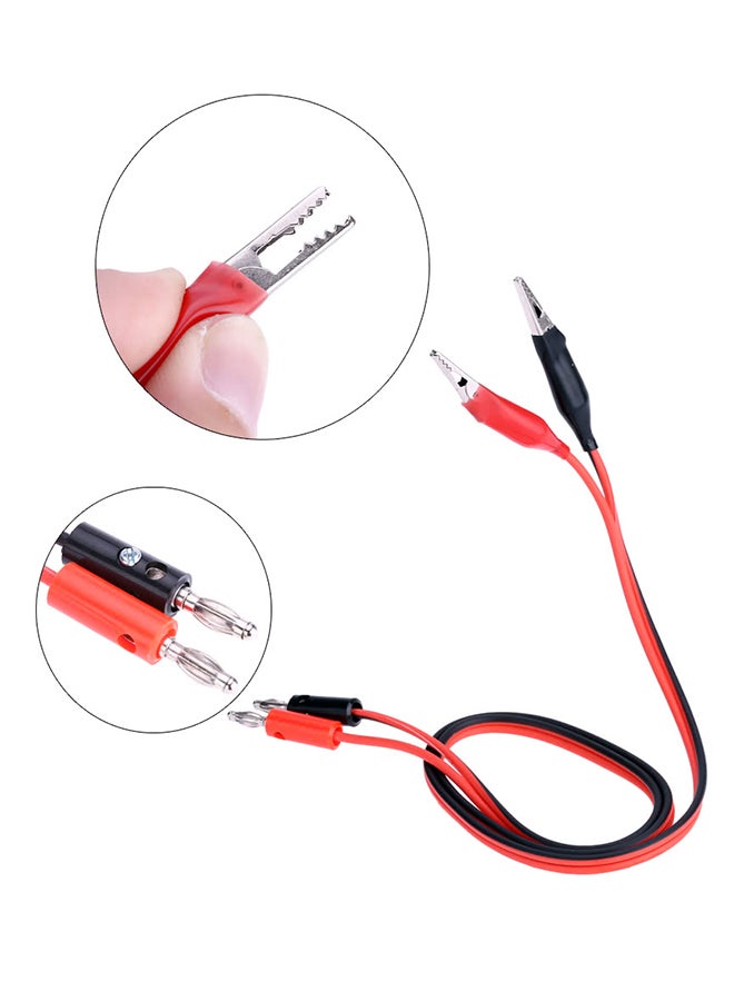 Banana Plug To Alligator Clip Power Supply Cable Black/Red 80centimeter  - Image 2