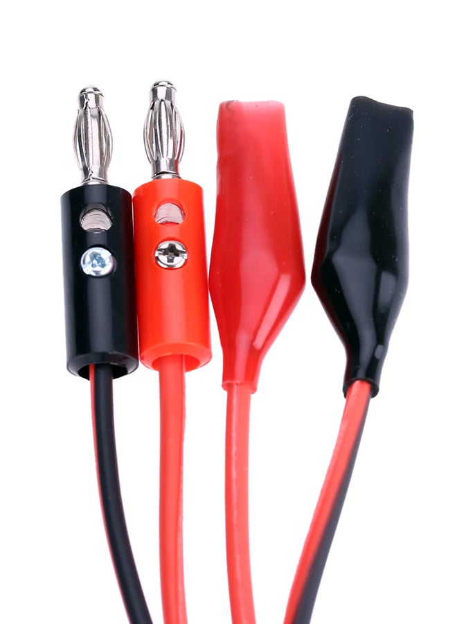Banana Plug To Alligator Clip Power Supply Cable Black/Red 80centimeter  - Image 4