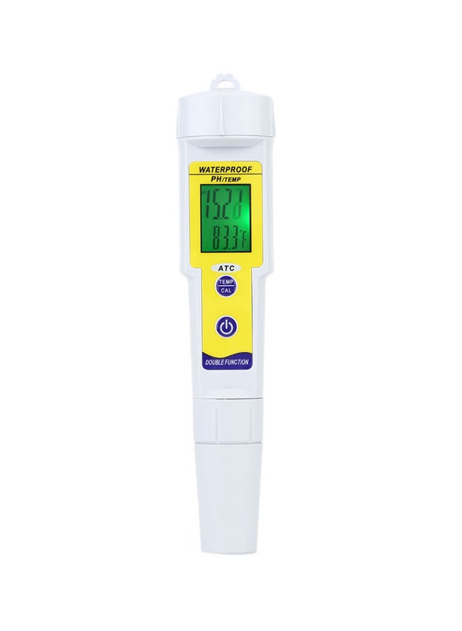 Generic Waterproof pH Meter White/Yellow  - Image 1