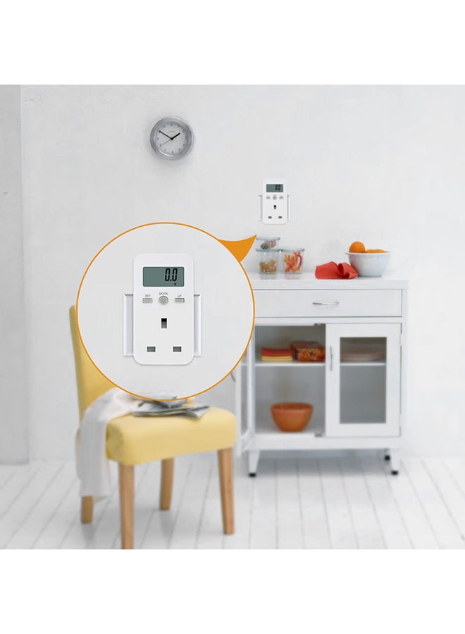 Digital Electricity Usage Monitoring Socket White 5.8x9.3x5cm - Image 4