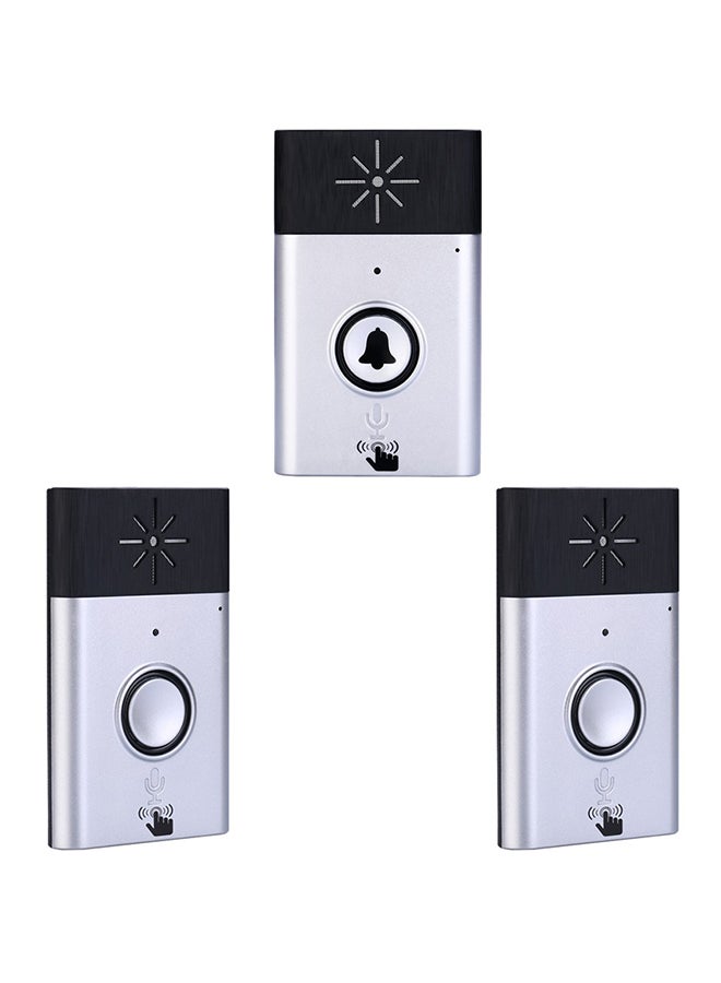Wireless Voice Intercom Doorbell Silver/Black - Image 2