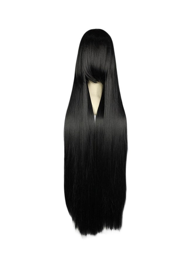 Generic Synthetic Long Hair Wig Black 100cm - Image 2
