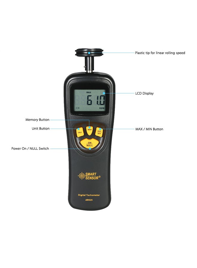 SMART SENSOR - Handheld LCD Digital Tachometer And Speedometer - Image 1