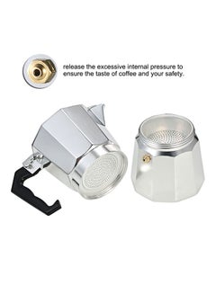 Generic Espresso Maker 6-Cup Silver/Black  - Image 2