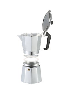 Generic Espresso Maker 6-Cup Silver/Black  - Image 3