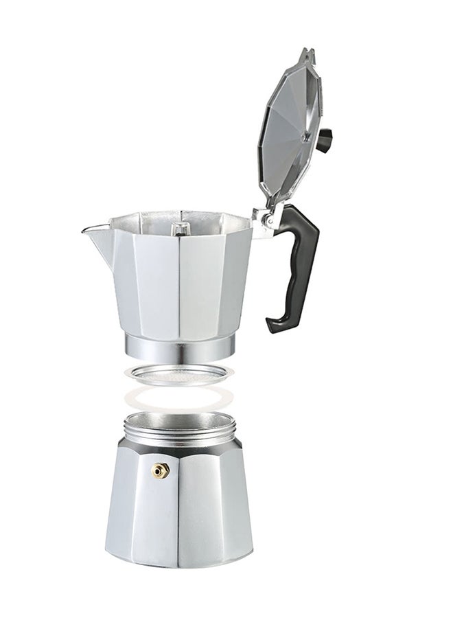 Generic - Aluminum Coffee Pot Silver/Black - Image 1