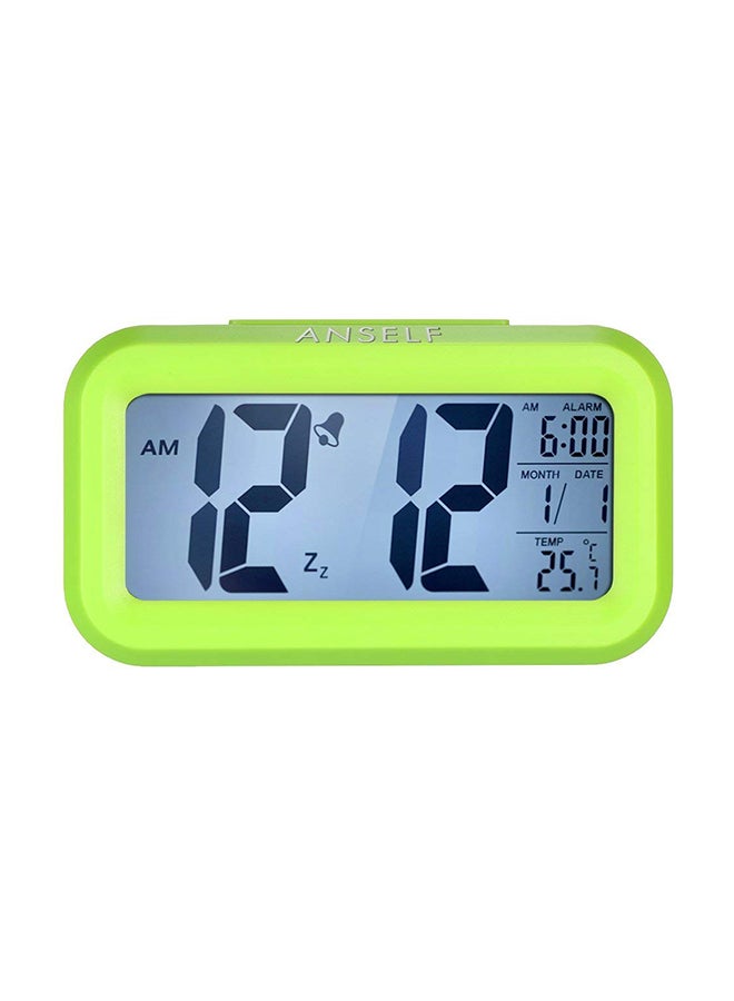 ANSELF Light-activated Sensor LED Digital Alarm Clock Yellow/Grey 13.5x7.8x4.5cm - Image 1