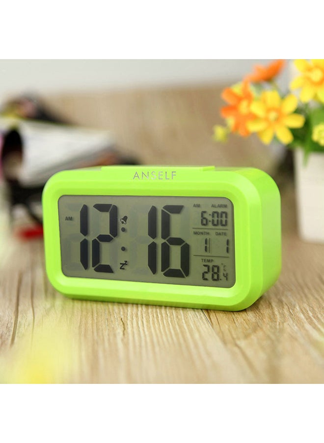 ANSELF Light-activated Sensor LED Digital Alarm Clock Yellow/Grey 13.5x7.8x4.5cm - Image 2