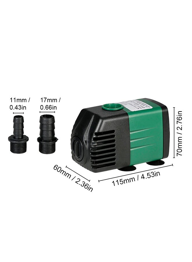 مضخة مياه قابلة للاستخدام تحت الماء لحوض السّمك أسود 115x70x60مم - Image 3