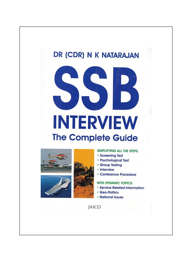 SSB Interview: The Complete Guide Paperback English by Dr. N.K. Natarajan - 8-Apr-15 