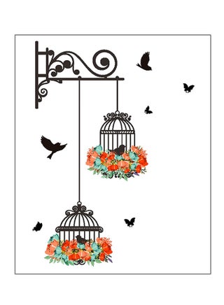 Birdcage Pattern Wall Sticker Black/Green/Red 76x56cm - v1547036635/N20110618A_1