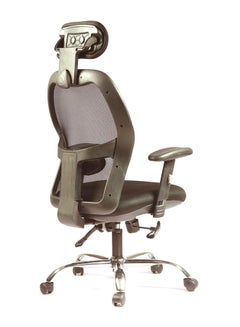 Leaders Office Chair With Head Rest Black 50cm  - Image 4