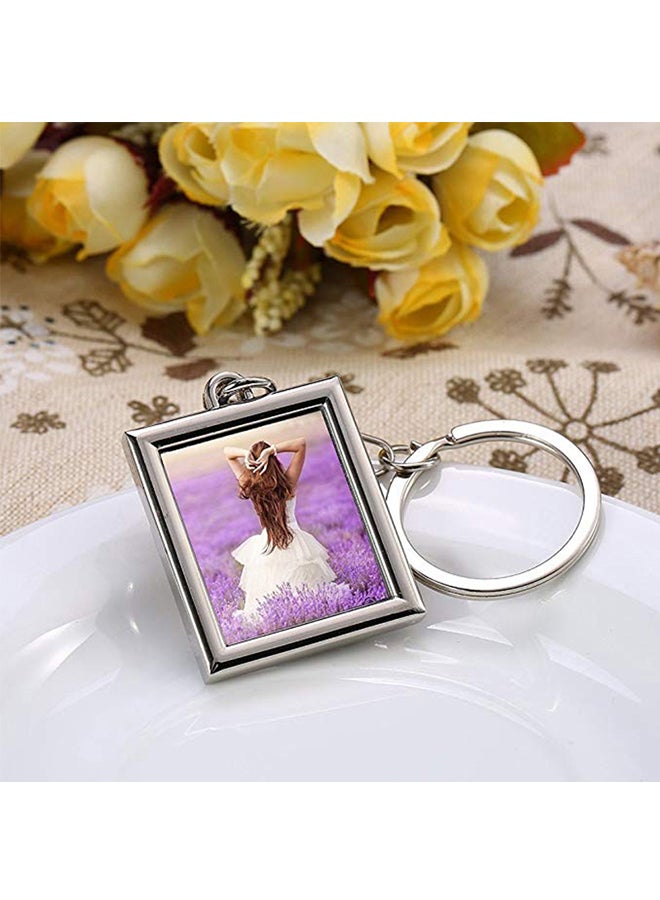 Sharpdo Mini Photo Frame Key Ring Pendant Silver - Image 2