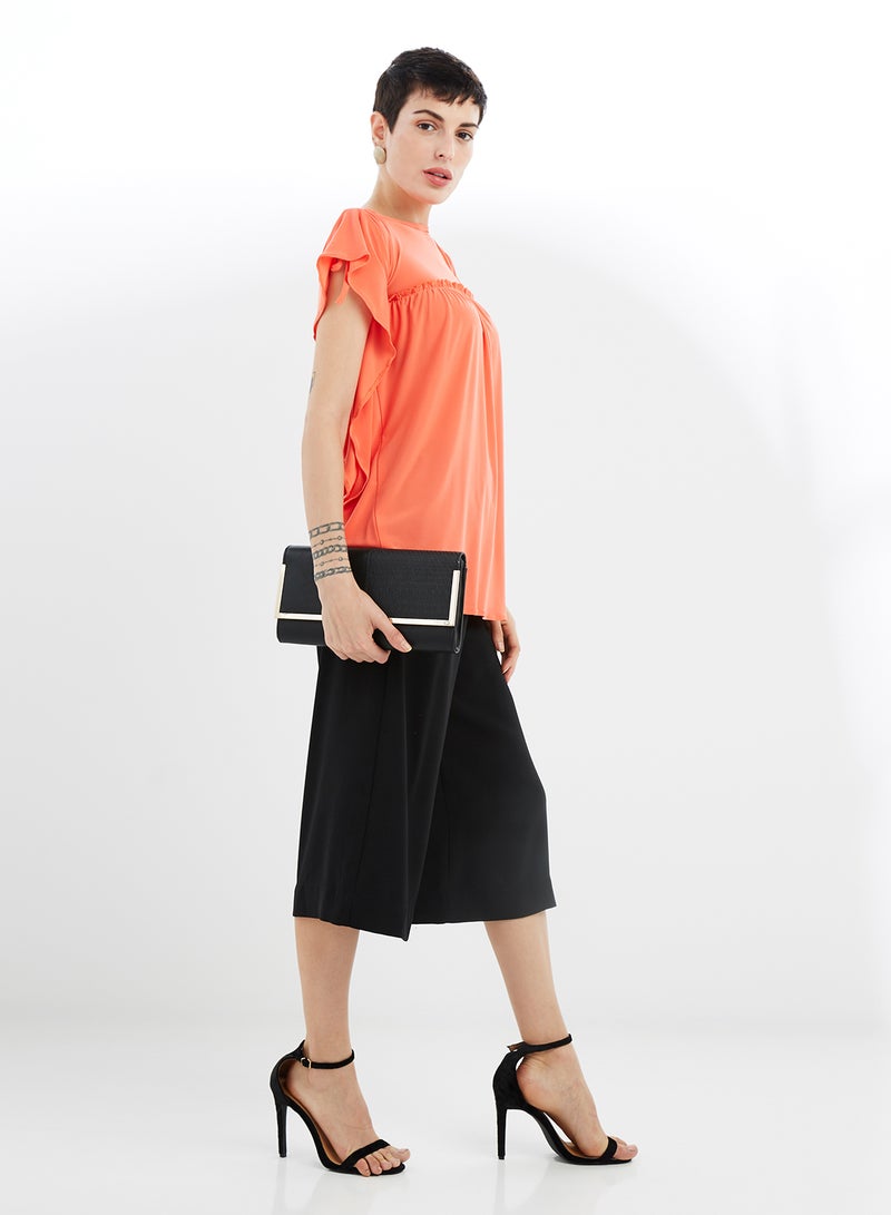 NUKHBAA - High Neck Tunic Orange - Image 1