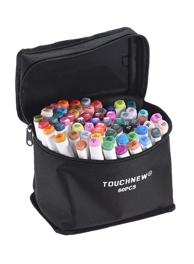 TOUCHNEW - 60-Piece Dual Tip Marker Pen Blue/Green/Red - Image 1