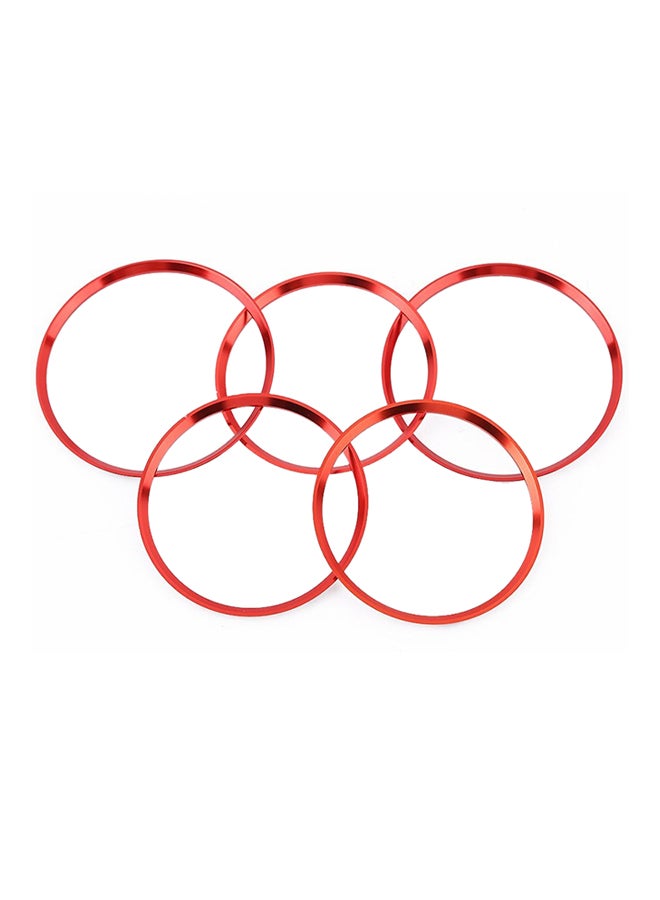 Generic 5-Piece Car Air Vent Outlet Rings Set For Mercedes Benz AMG