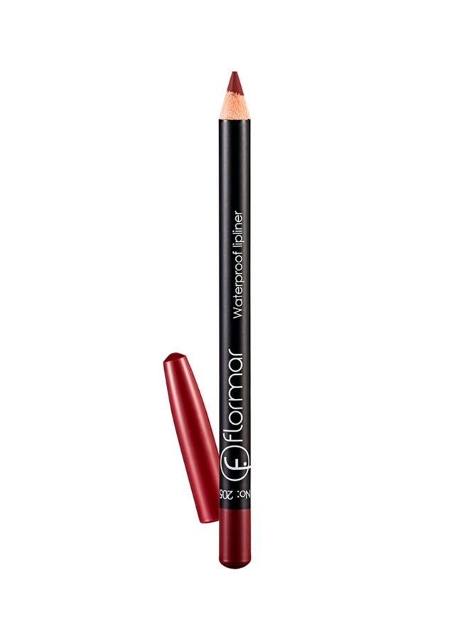 flormar Waterproof Lip Liner Pencil 205 Elegant Bordeaux  - Image 1