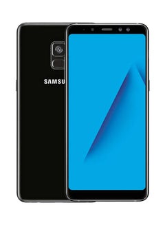 هاتف جالاكسي A8 بلس (2018) ثنائي الشريحة بذاكرة داخلية سعة 64 جيجابايت يدعم تقنية 4G LTE بلون أسود