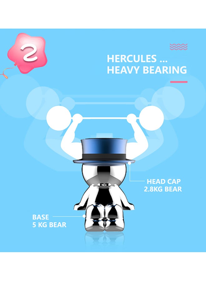 E-FOUR - Cute Cap Boy Doll 360 Magnetic Car Phone Holder Blue - Image 1