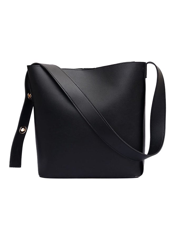 طقم حقائب تسوق من قطعتين أسود - Image 1