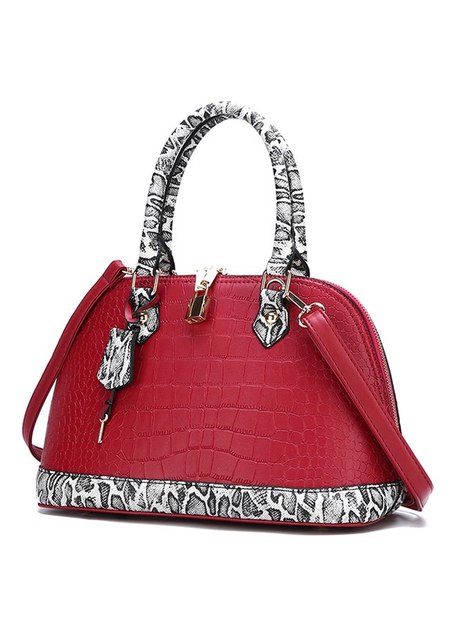 Polyurethane Shoulder Bag Red  - Image 2