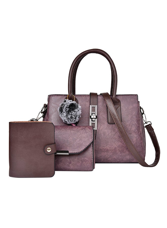 3-Piece Composite Bag Set Purple - Image 1
