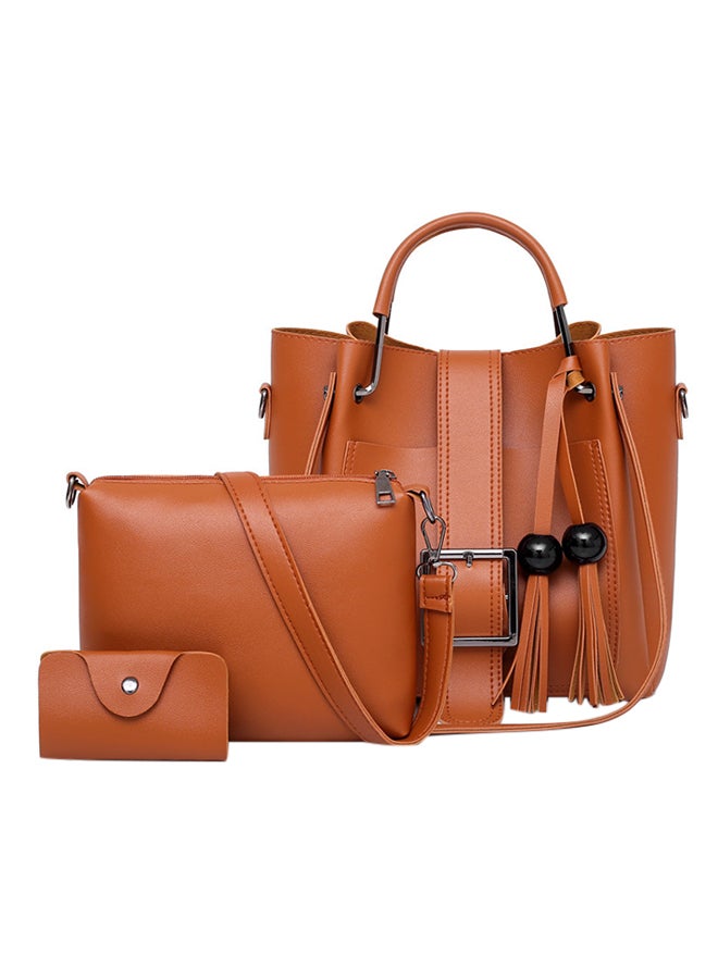 3-Piece Composite Bag Set Brown  - Image 1