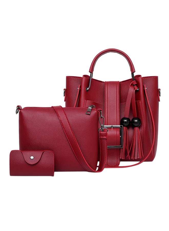 3-Piece Composite Bag Set Red - Image 1