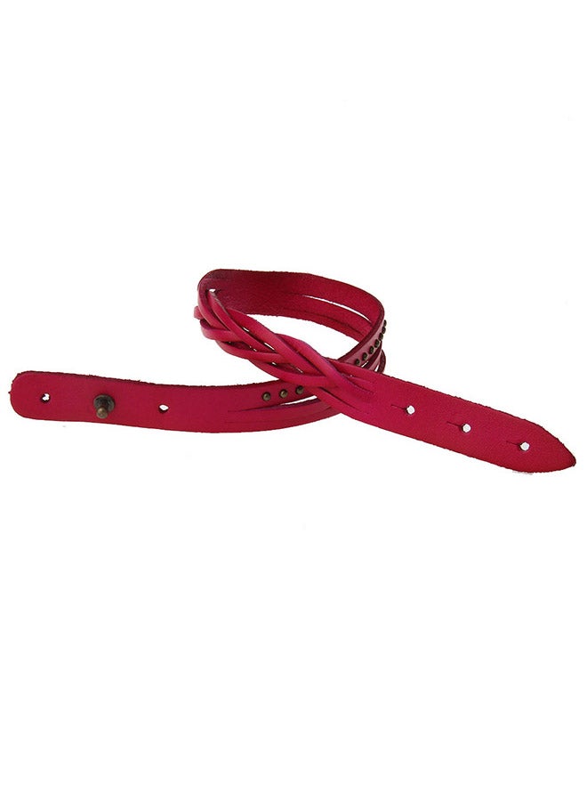 شاربدو سوار جلدي منسوج مزود بإبزيم - Image 3