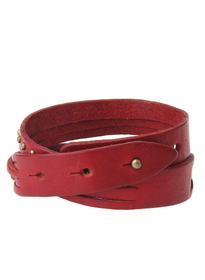 Sharpdo Leather Weave Buckle Bracelet - Image 2