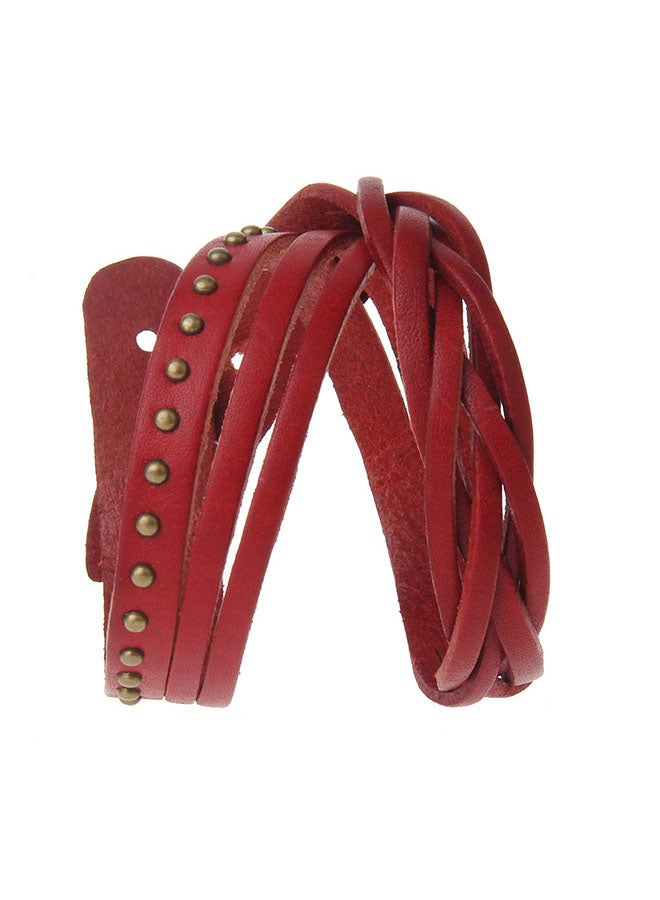 Sharpdo Leather Weave Buckle Bracelet - Image 3