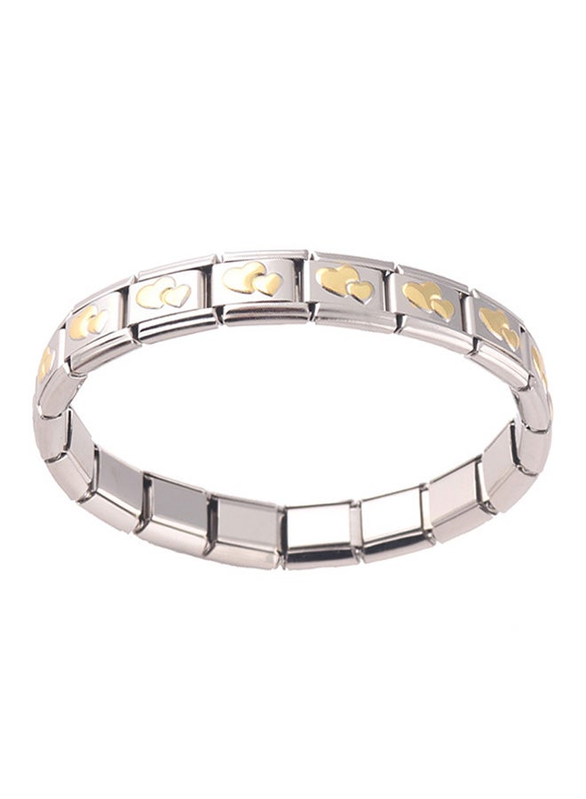 Sharpdo Stainless Steel Double-Heart Shape Bracelet - Image 3