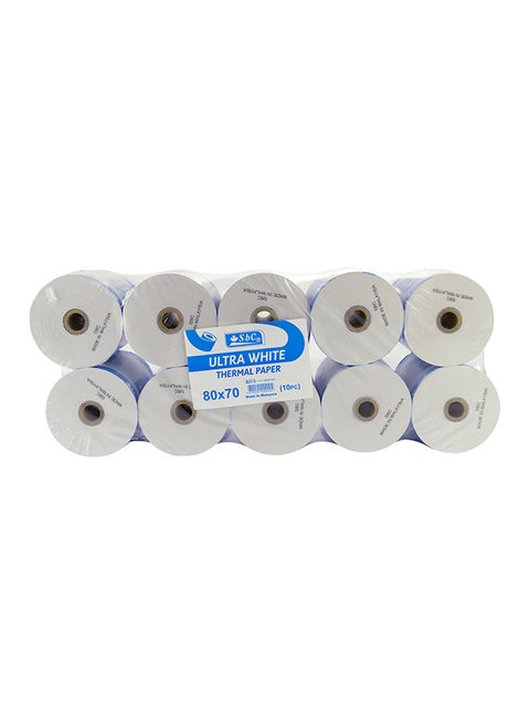 Pack Of 10 Thermal Roll Paper