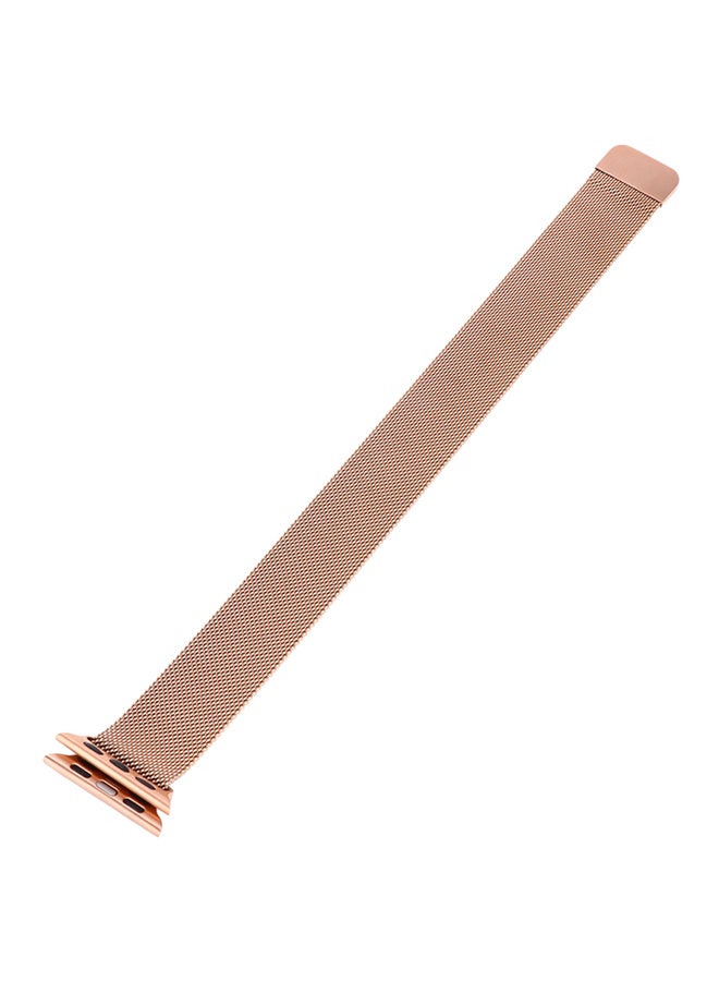 Generic - Metal Loop Replacement Strap For Apple Watch Series 1/2/3/4 Rose Gold - Image 1