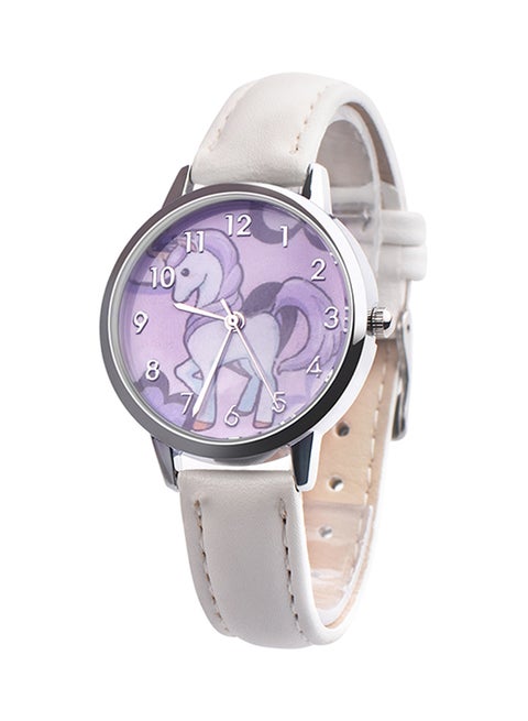 Kids' Water Resistant Leather Analog Watch TY-1