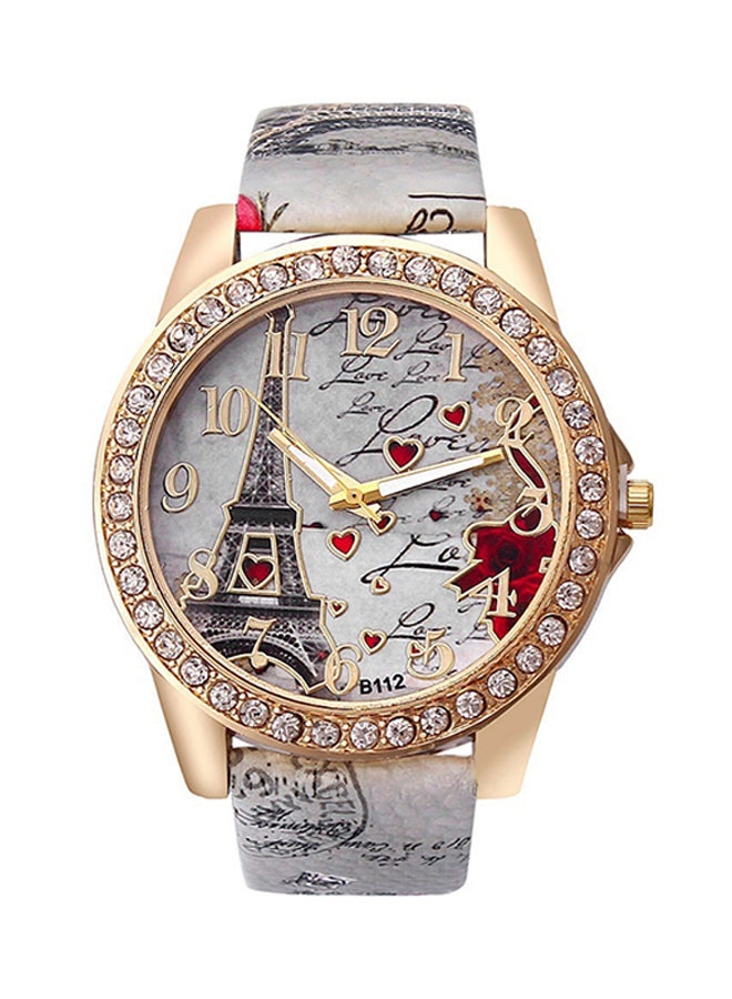 Women's Water Resistant Leather Analog Watch VL-1