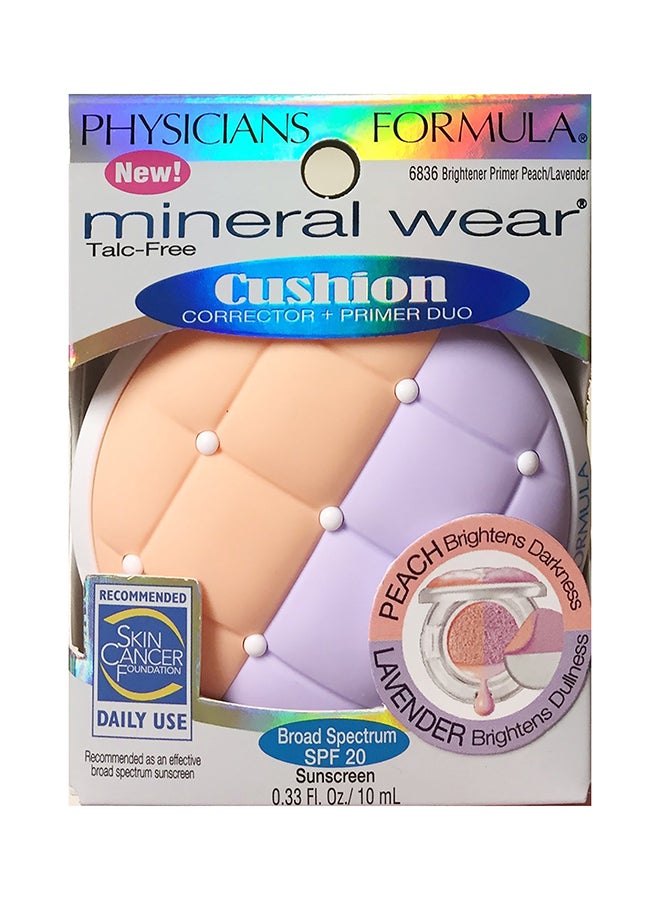 Physicians Formula Mineral Wear Cushion Corrector+Primer Duo SPF20 6836 Peach/Lavender - Image 3